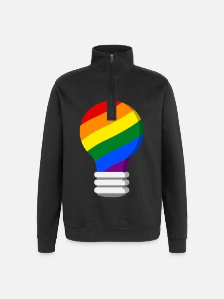 Gay Pride - Quarter-Zip Sweatshirt - black