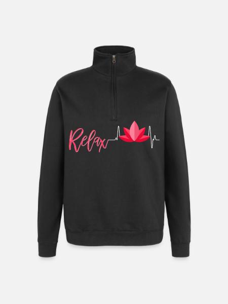 massage - Quarter-Zip Sweatshirt - black