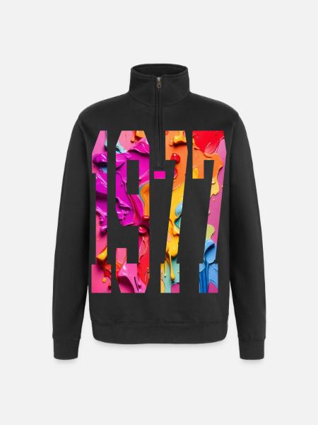 BUNT 49TH BIRTHDAY 1977 - Quarter-Zip Sweatshirt - black