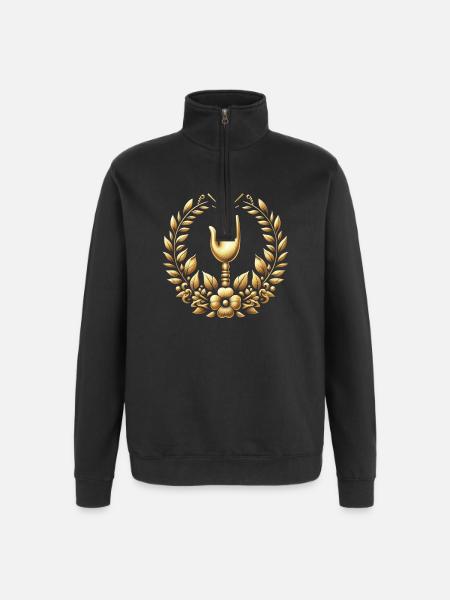 Gourmet Fork Logo - Quarter-Zip Sweatshirt - black