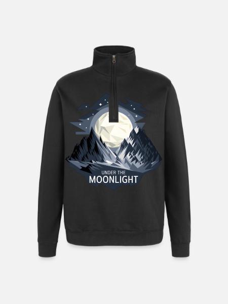 Under The Moonlight - Quarter-Zip Sweatshirt - black