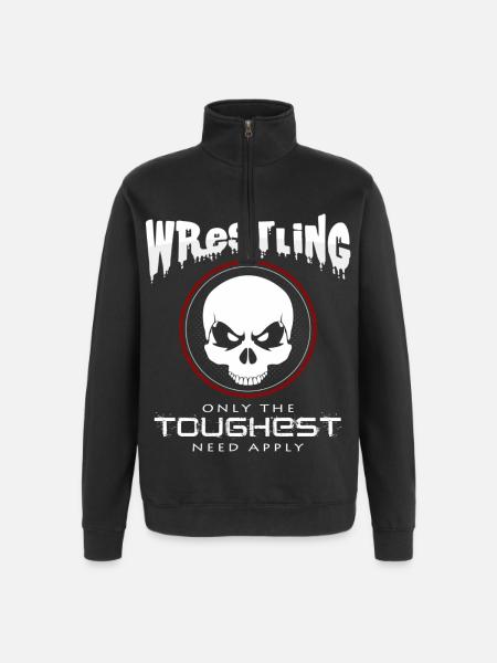 Wrestling - Quarter-Zip-Sweatshirt - Schwarz
