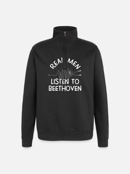 Beethoven - Sweat à zip 1/4 - noir