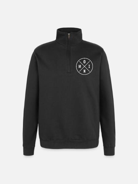 Moin - Quarter-Zip-Sweatshirt - Schwarz