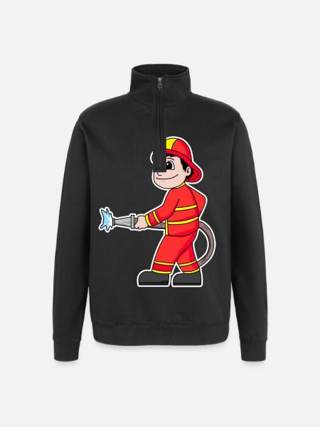 Firefighter - Quarter-Zip Sweatshirt - black