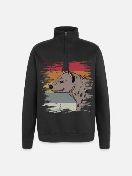 Hyäne - Quarter-Zip-Sweatshirt - Schwarz
