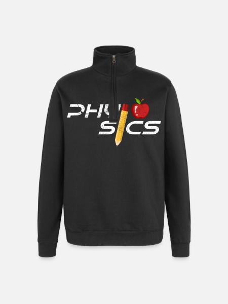 physicist - Quarter-Zip Sweatshirt - black