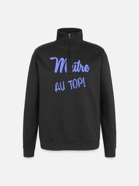 MASTER - Quarter-Zip Sweatshirt - black