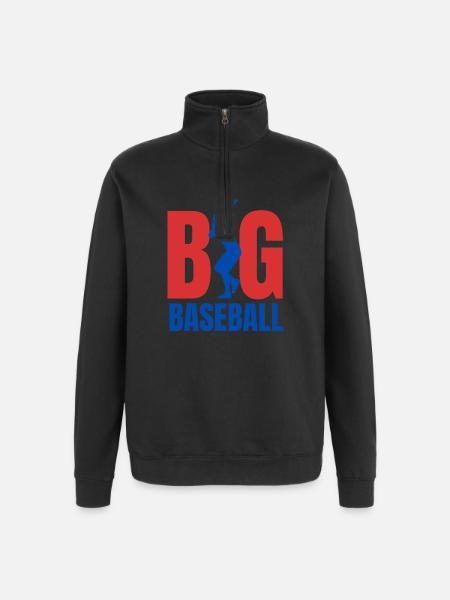 Baseball BIG - Quarter-Zip Sweatshirt - black