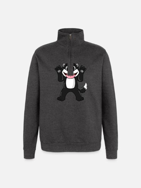Badger - Quarter-Zip Sweatshirt - charcoal grey