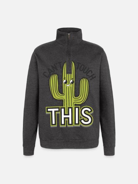 Can't Touch This - Quarter-Zip Sweatshirt - charcoal grey