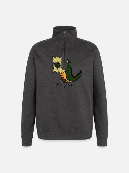 Navigator - Quarter-Zip Sweatshirt - charcoal grey