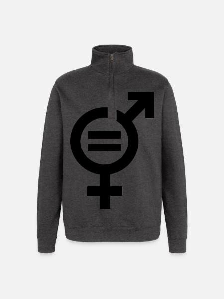 Ligestilling Symbol Emancipation Ligestilling - Sweatshirt med 1/4 lynlås - charcoal