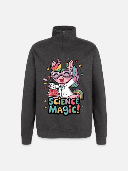 Science Magic! - Quarter-Zip Sweatshirt - charcoal grey