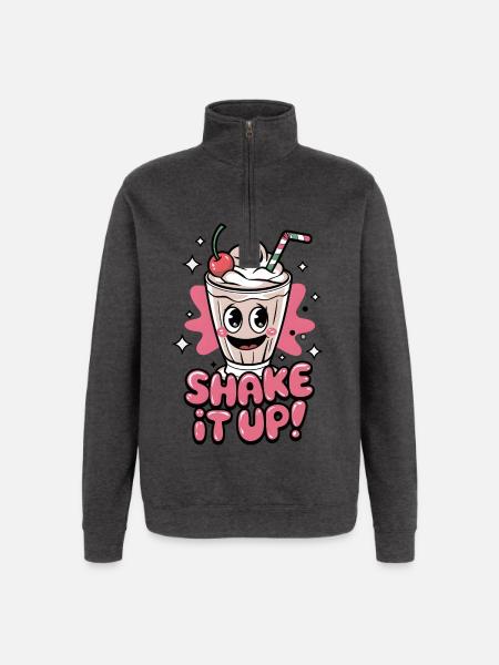 Shake It Up - Quarter-Zip Sweatshirt - charcoal grey