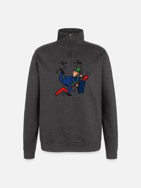 Broker Fee - Quarter-Zip-Sweatshirt - Anthrazit