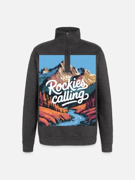 Rockies Calling - Quarter-Zip Sweatshirt - charcoal grey