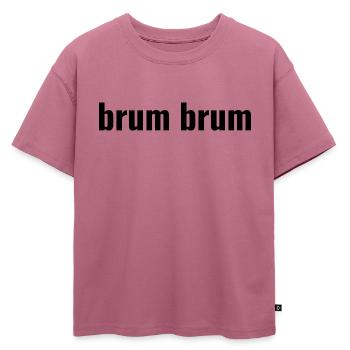 Brum Brum - T-shirt enfant oversize en coton biologique Premium - mauve - Devant - AI Model Kid Male (0cm)