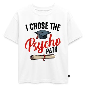 psychologue - T-shirt enfant oversize en coton biologique Premium - blanc - Devant - AI Model Kid Male (0cm)
