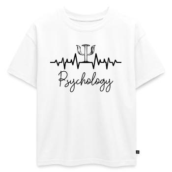 psychologue - T-shirt enfant oversize en coton biologique Premium - blanc - Devant - AI Model Kid Male (0cm)