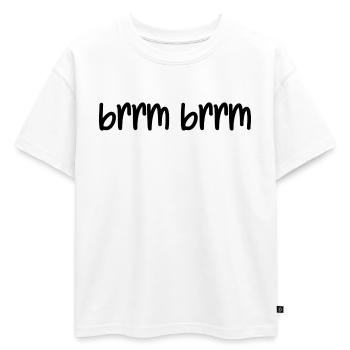 brrm brrm - T-shirt enfant oversize en coton biologique Premium - blanc - Devant - AI Model Kid Male (0cm)