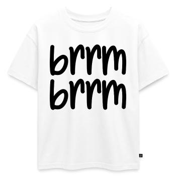 brrm brrm - T-shirt enfant oversize en coton biologique Premium - blanc - Devant - AI Model Kid Male (0cm)