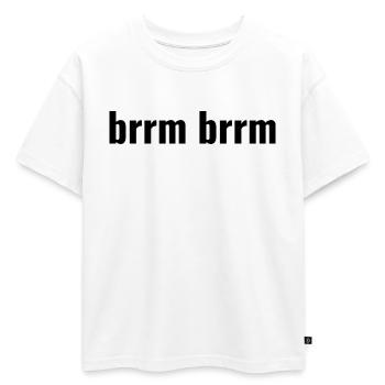 brrm brrm - T-shirt enfant oversize en coton biologique Premium - blanc - Devant - AI Model Kid Male (0cm)