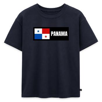 Drapeau du Panama - T-shirt enfant oversize en coton biologique Premium - bleu marine - Devant - AI Model Kid Male (0cm)