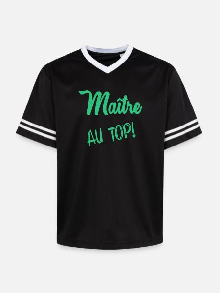 MASTER - Unisex Football Style Mesh T-Shirt - black/white