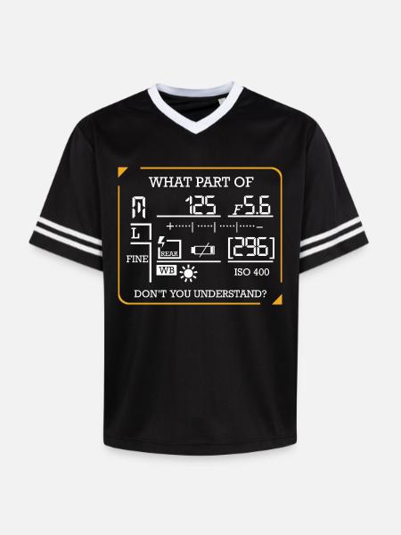 photographer - Unisex Football Style Mesh T-Shirt - black/white