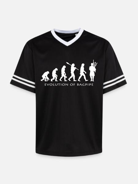 bagpipes - Unisex Football Style Mesh T-Shirt - black/white