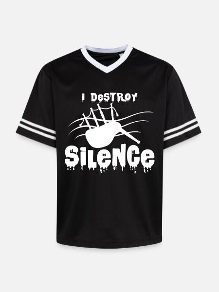 Dudelsack - Unisex Football Style Mesh T-Shirt - Schwarz/Weiß