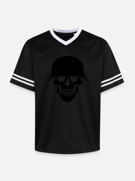 Schädelhelm / Schädelperlen - Unisex Football Style Mesh T-Shirt -