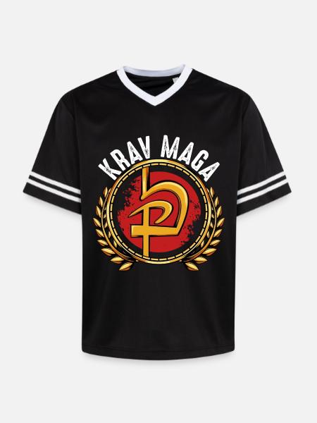 Krav Maga - Unisex Football Style Mesh T-Shirt - black/white