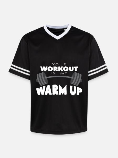 dumbbell - Unisex Football Style Mesh T-Shirt - black/white