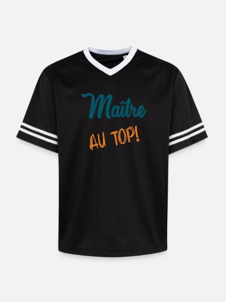 MAITRE - T-shirt de foot unisexe en mesh - noir/blanc
