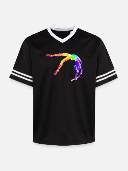 Gymnaste - T-shirt de foot unisexe en mesh - noir/blanc