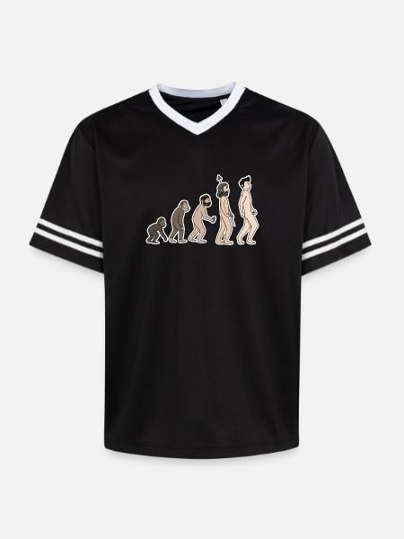 évolution - T-shirt de foot unisexe en mesh - noir/blanc