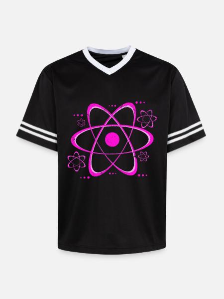 Physiker - Unisex Football Style Mesh T-Shirt - Schwarz/Weiß