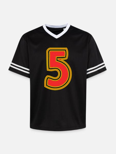 5 - T-shirt de foot unisexe en mesh - noir/blanc