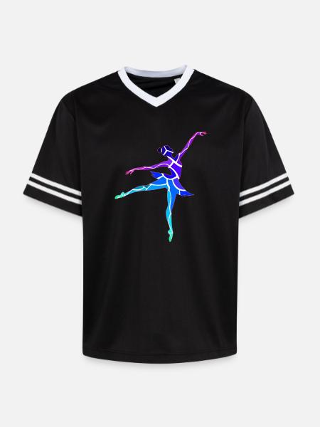Danseur - T-shirt de foot unisexe en mesh - noir/blanc