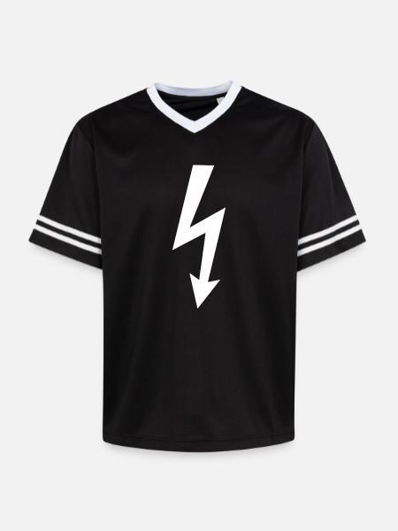 Blitz Logo - Unisex Football Style Mesh T-Shirt - Schwarz/Weiß