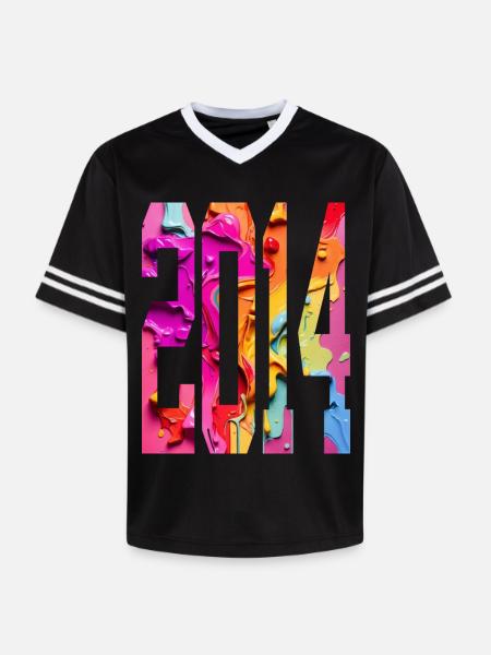 BUNT 12TH BIRTHDAY 2014 - Unisex Football Style Mesh T-Shirt - black/white