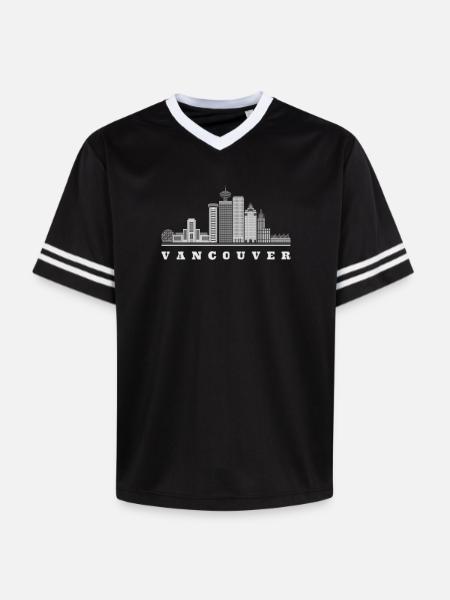 Vancouver Skyline Canada - T-shirt de foot unisexe en mesh - noir/blanc