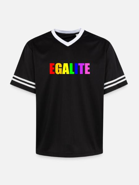 Equality - Unisex Football Style Mesh T-Shirt - black/white