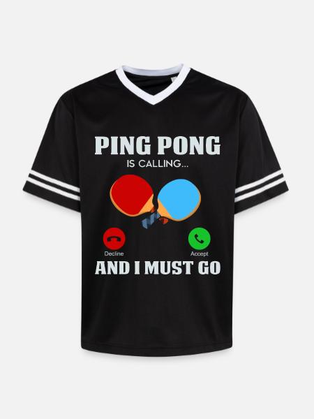 Ping-pong - T-shirt de foot unisexe en mesh - noir/blanc