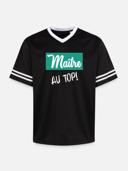MASTER. MASTER - Unisex Football Style Mesh T-Shirt - black/white