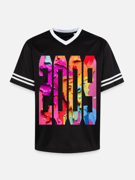 BUNT 17TH BIRTHDAY 2009 - Unisex Football Style Mesh T-Shirt - black/white