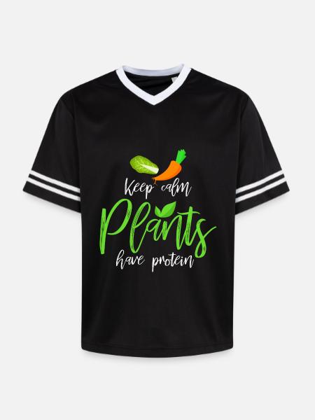 Vegan - Unisex Football Style Mesh T-Shirt - black/white