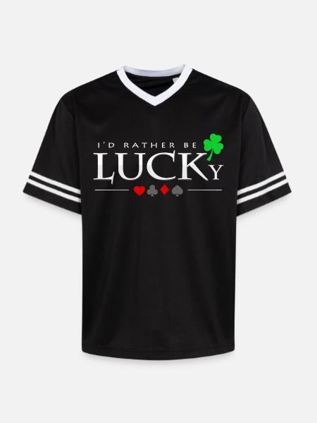 Poker - Unisex Football Style Mesh T-Shirt - Schwarz/Weiß